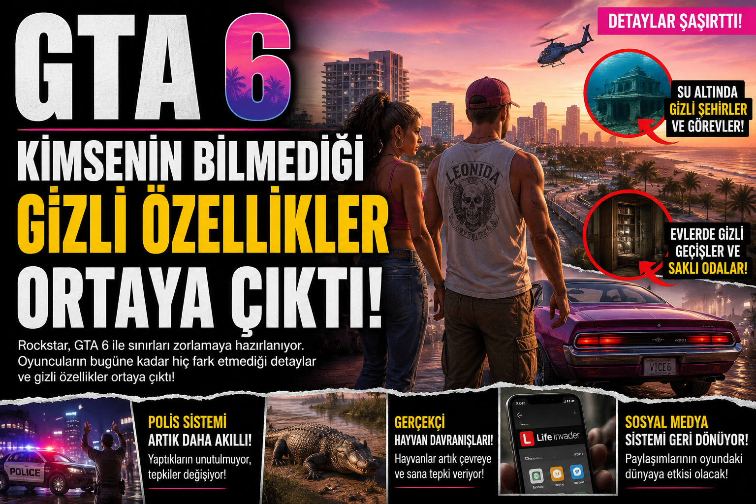 GTA 6’da Kimsenin Bilmediği Gizli Özellikler Ortaya Çıktı