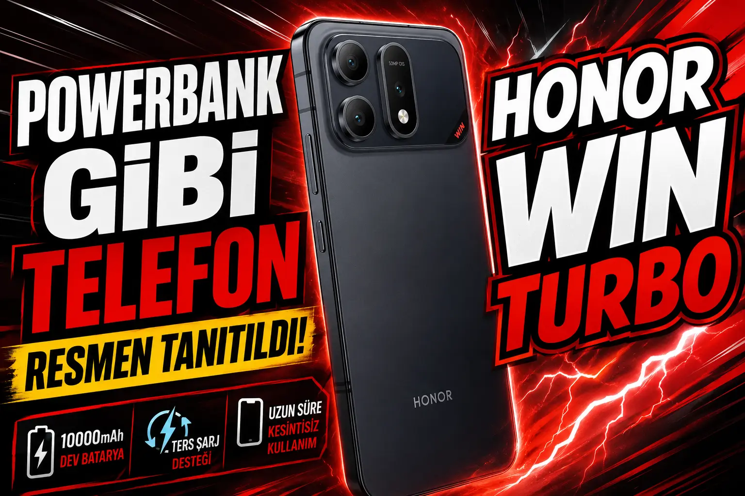 Powerbank Gibi Telefon Honor WIN Turbo Resmen Tanıtıldı